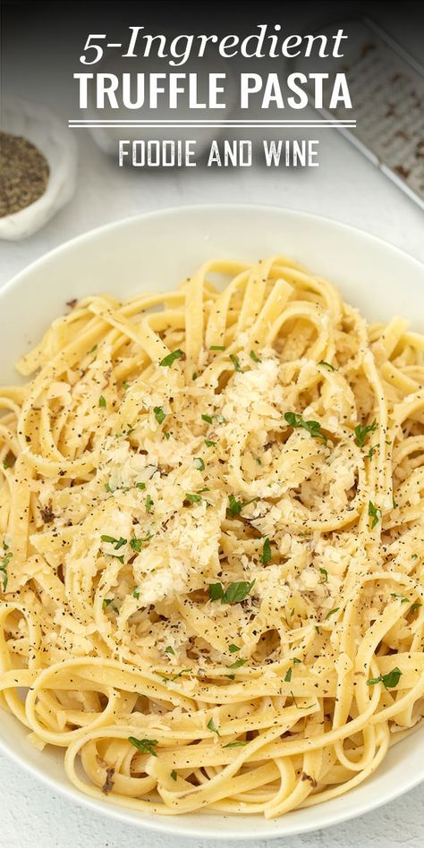 The combination of Black Truffles With Pasta is simply sublime. The rich flavor of truffles paired with pasta, butter, garlic and Parmesan cheese is divine. This truffled pasta recipe is ready in only 20 minutes and makes the perfect meal for special occasions and date nights. Italian Truffle Pasta, Truffle Tagliatelle Recipe, Pasta Truffle Sauce, Truffle Parmesan Pasta, Pasta Butter Garlic Sauce, Truffle Burrata Pasta, Lobster Truffle Pasta, Truffle Aioli Pasta, Pasta With Truffle Sauce