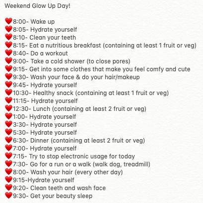 Take the time to pamper yourself to a perfect weekend. Please understand this is only based on my schedule, so you may have to arrange it to fit yours. These are just suggestions to make you feel better about yourself, don't feel that they are necessary as you are perfect just the way you are ;) Perfect Weekend Morning Routine, Perfect Morning Routine Weekend, Perfect Weekend Routine, Weekend Schedule, School Night Routine, Muscle Diagram, Daily Routine Schedule, School Routine For Teens, Morning Routine School