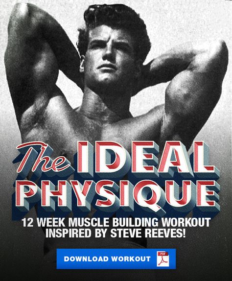 Steve Reeves Workout, Hercules Workout, Seal Workout, Arnold Workout, Mass Workout, Dumbbell Workout At Home, Shred Workout, Animal Flow, Steve Reeves