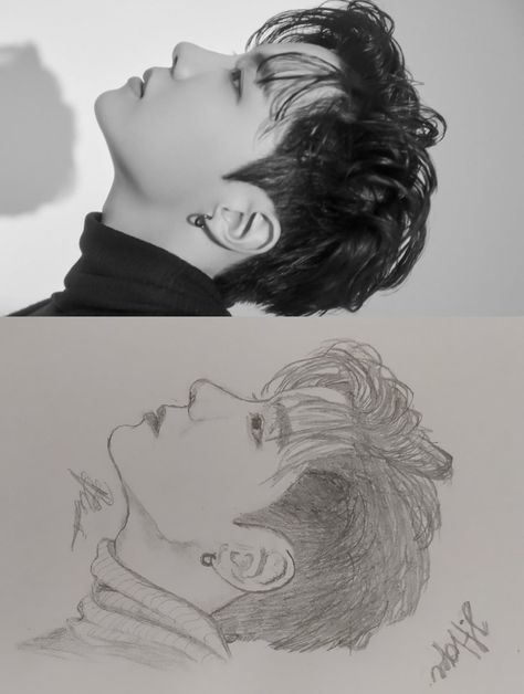 #J-Hope #Bangtan #BTS #Art #Pencil #Drawing #Easy #Borahae J Hope Pencil Sketch, J Hope Drawing Pencil, J Hope Drawing Easy, Jimin Sketch Pencil Easy, Jhope Sketch Easy, Jhope Drawing Pencil Easy, Jhope Drawing Easy, J Hope Sketch, Hobi Drawing