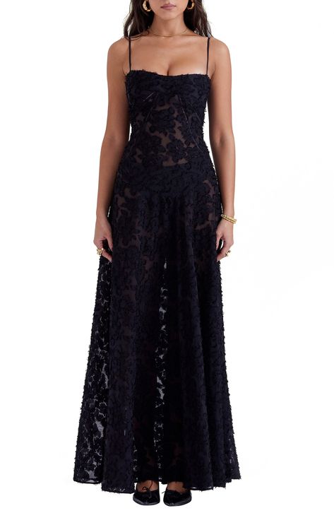 HOUSE OF CB Seren Blush Sheer Lace-Up Back Gown | Nordstrom Backless Dress Black, Black Evening Dresses, Lace Dress Long, Suspender Dress, Romantic Dress, Evening Dresses Elegant, Maxi Dress Evening, Long Summer Dresses, Lace Maxi