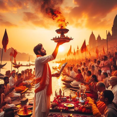 Maa Ganga Aarti Angry Lord Shiva, Ganga Aarti, Sanatan Dharma, Happy Ganesh, Happy Ganesh Chaturthi, Ganesh Chaturthi, Varanasi, Hindu Art, Lord Shiva