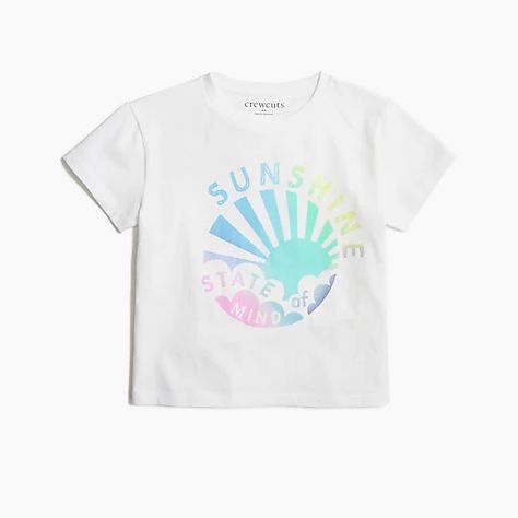 Factory: Girls' Sunshine State Graphic Tee For Girls Rainbow Tee, Summer 24, Spring Summer 2024, Sunshine State, J Crew Factory, Summer 2023, Childrens Place, Summer 2024, New Kids