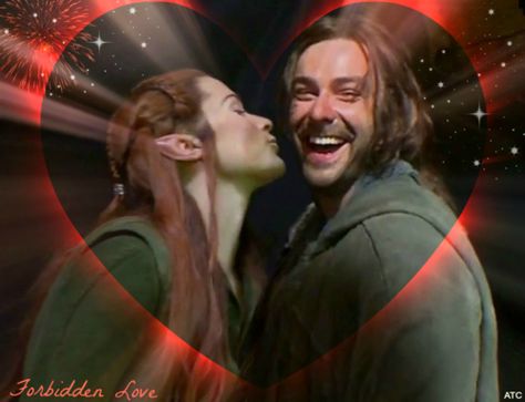 Tauriel and Kili Tauriel And Kili, Elf Memes, Kili Hobbit, Kili And Tauriel, Fili And Kili, The Hobbit Movies, Lotr Art, Tauriel, Night Fury