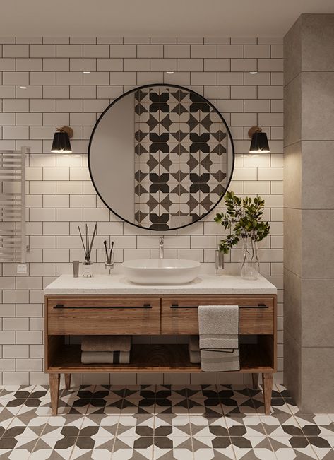 Nordic Bathroom Scandinavian Style, Scandinavian Bathroom Ideas, Bathroom Scandinavian Style, Modern Scandinavian Bathroom, Scandi Bathroom, Scandinavian Bathroom Design, Style Apartment, Scandinavian Style Home, Scandinavian Bathroom