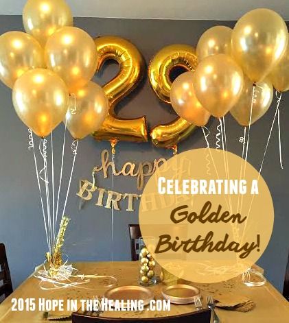 How to Celebrate a Golden Birthday! If you are under 31, you have celebrated your Golden Birthday whether you knew it or not. A Golden Birthday is when you turn the same age as your birth DATE; i.e., 17 on the 17th. Mine was a few years ago when I turned 20 on July 20th...okay it was 34 years ago but who is counting? Golden Birthday Ideas For Him, Last Year In My 20's Birthday Ideas, 29th Birthday Ideas For Him, 29th Birthday For Him, 29th Birthday Ideas, 29th Birthday Ideas For Her, 29 Birthday Ideas For Her, Golden Birthday Ideas, 27 Birthday Ideas