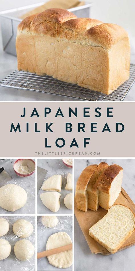 Hokkaido Milk Bread, Japanese Milk Bread, Milk Bread Recipe, Japanese Bread, Baking Treats, Milk Bread, Bread Loaf, Bread Machine Recipes, Bread Recipes Homemade