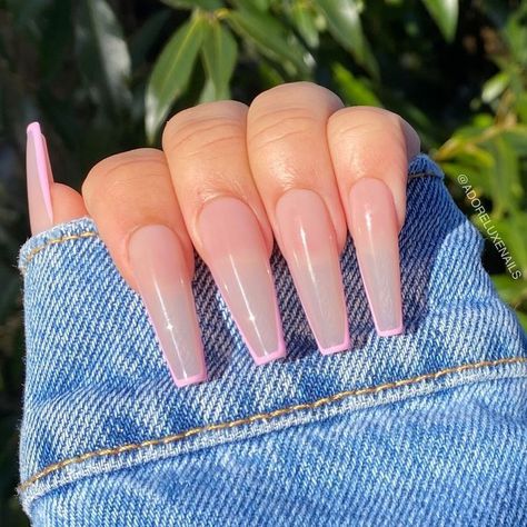 nail designs fall oval shaped Ombre Acrylic Nails, Long Acrylic Nails Coffin, Coffin Shape Nails, Acrylic Nails Coffin Pink, Long Square Acrylic Nails, Bling Acrylic Nails, Acrylic Nails Coffin Short, Short Acrylic Nails Designs, Pink Acrylic Nails