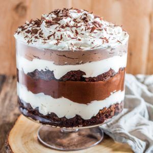 Popular Holiday Desserts, Christmas Desserts For A Crowd, Brownie Trifle Recipe, Trifle Bowl Recipes, Punch Bowl Cake, Crowd Desserts, Desserts For Christmas, Brownie Trifle, Trifle Recipes