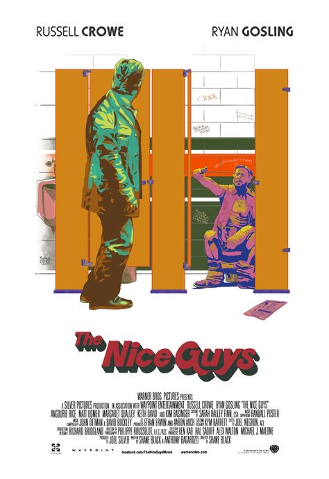 Movie Posters Artwork, The Nice Guys Movie Poster, The Nice Guys Poster, The Nice Guys Wallpaper, The Nice Guys Movie, Holland March, 1970s Movie Posters, Dope Movie, The Nice Guys