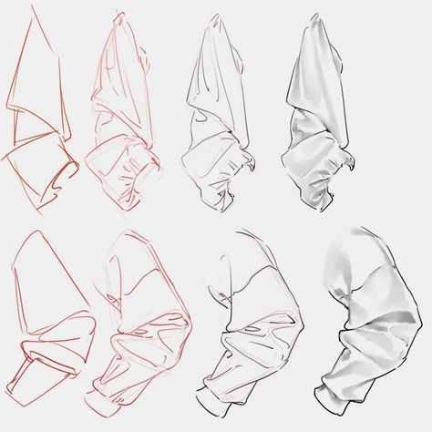 Drawing Clothes Wrinkles, Dress Folds Drawing, How To Draw Draping Fabric, Draping Cloth Reference, Hands Folded In Front Reference, Silk Drawing Reference, How To Draw Folds In Clothes, Waist Reference Drawing, Fabric Folds Drawing