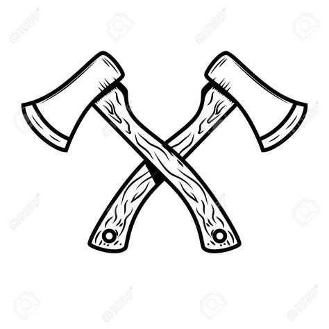 Crossed Axes Tattoo Traditional, Crossed Axes Tattoo, Lumberjack Tattoo, Hatchet Tattoo, Shield Drawing, Arena Logo, Anniversary Tattoo, White Background Design, Jewel Tattoo