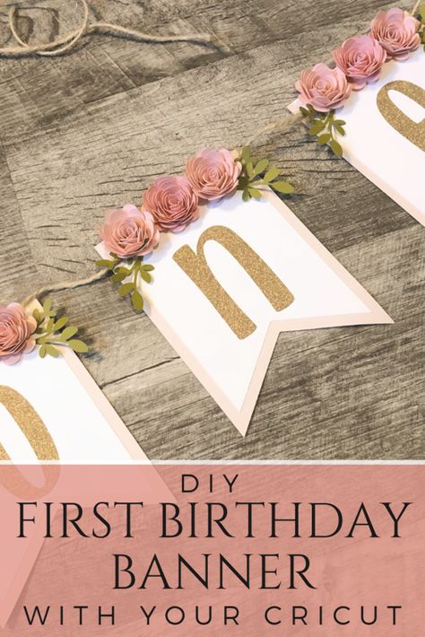 Birthday Banner Cricut, Happy Birthday Cricut, Fabric Banner Diy, Cricut Cake Topper, Birthday Picture Banner, Diy First Birthday, Banner Cricut, Birthday Banner Diy, Happy Birthday Banner Background