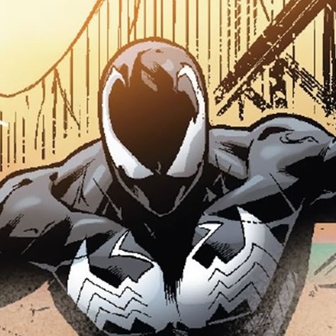 Spiderman Black Suit Pfp, Symbiote Spiderman Art, Symbiote Spiderman Icon, Marvel Pfp Comics, Symbiote Spiderman Pfp, Black Suit Spiderman, Spiderman Comic Covers, Spidey Icon, Marvel Pfp