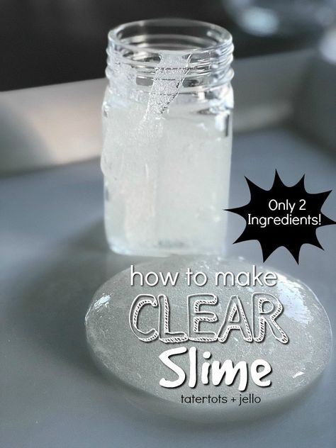 How to make two ingredient slime - it's easy and clear slime is a great base to add mix-ins to slime. Two Ingredient Slime, Babysitting Hacks, Slime No Glue, Slime Recipes, Two Ingredient, Homemade Slime, Finding A Hobby, Clear Slime, How To Make Slime