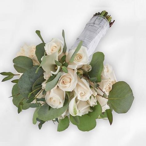 Vendela Roses, Bouquets Diy, Wedding Party Flowers, Florist Design, Forever Wedding, Silver Dollar Eucalyptus, Ivory Roses, Forever Rose, Diy Wedding Flowers