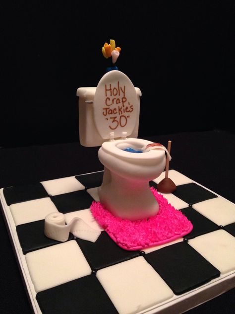 Toilet cake topper out of fondant Toilet Cake, Poop Cake, Mini Toilet, Spectacular Cakes, Kids Valentine Boxes, 25th Birthday Cakes, Valentine Boxes, Bowl Cake, Fondant Toppers