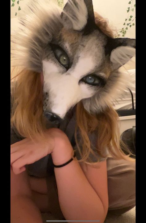 Fox mask lol #therian #foxmask Marble Fox Therian Mask, Cardboard Therian Mask, Therian Mask Ideas Wolf, Therian Fox Mask, Fox Therian Mask, Fox Masks, Fox Therian, Therian Masks, Cat Masks