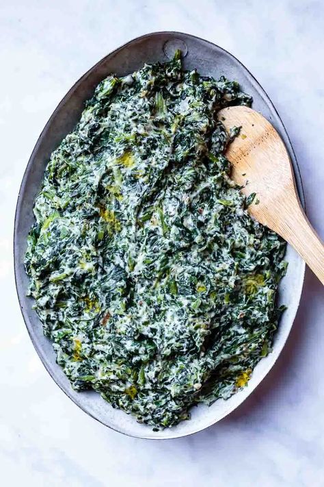 Dairy Free Creamed Spinach (veggie-packed!) - Food By Mars Dairy Free Creamed Spinach, Paleo Creamed Spinach, Packed Food, Aip Diet Recipes, Creamy Mashed Cauliflower, Autoimmune Paleo Recipes, Dairy Free Cream, Nutrition Coaching, Aip Diet