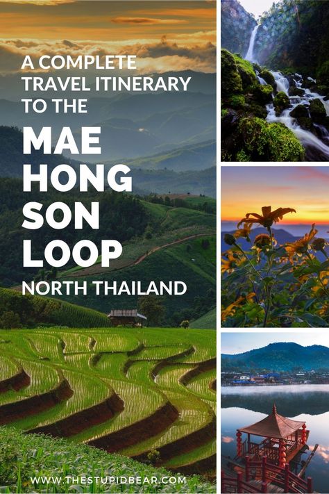 Itinerary to the Mae Hong Son Loop in north Thailand Mae Hong Son Loop, Doi Inthanon National Park, North Thailand, Mae Hong Son, Bike Travel, Thailand Travel Tips, Northern Thailand, Bike Trips, Nature Trail