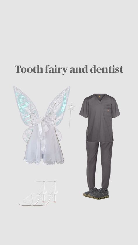 Halloween Costume Inspo!! #halloween #halloweencostume #costumeinspo #fallactivities #falloutfit #halloweeninspo #nonbasiccostume #couplescostume #toothfairy #dentist Dentist Costume, Costume Inspo, Halloween Inspo, Autumn Activities, Tooth Fairy, Halloween Costume, Halloween Costumes, Fall Outfits, Halloween