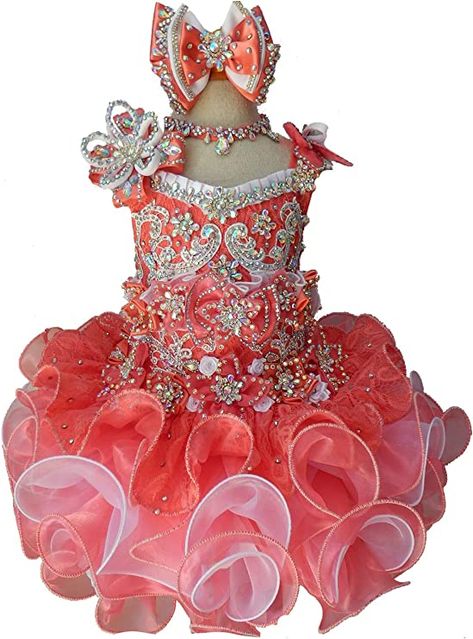 Amazon.com: Jenniferwu baby-girls Party: Clothing, Shoes & Jewelry Baby Pageant Dresses, Kid Birthday Outfits, Glitz Pageant, Beaded Dresses, Princess Halloween, Flower Girl Gown, Princess Halloween Costume, Girls Special Occasion Dresses, Formal Occasion Dress