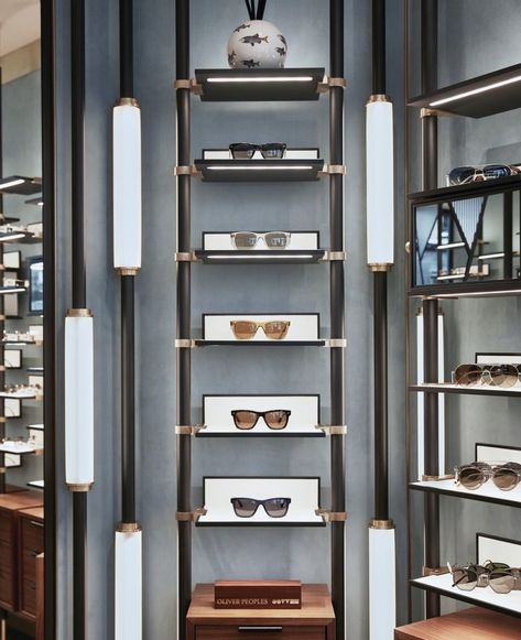 Glasses Store Design, Eyewear Shop Design, Eyewear Retail, Eyewear Store Design, London Soho, Eyewear Display, Glass Store, Jewelry Store Design, London Boutique