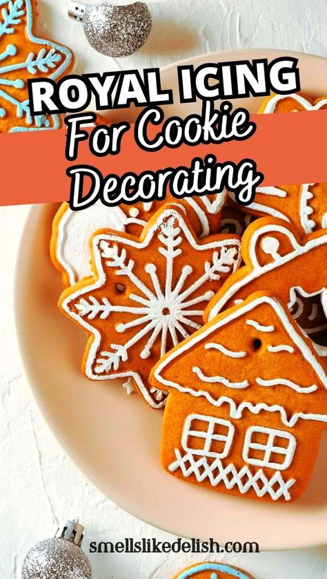 Royal icing for cookie decorating is the secret weapon of cake 
decorators and cookie artists everywhere. This simple yet versatile 
icing creates a smooth, hard finish that's perfect for piping intricate 
details, lettering, and floodwork designs on cookies and cakes. Best Icing For Cookie Decorating, Decorator Icing For Cookies, Royal Icing Recipe Piping, Caramel Royal Icing Recipe, Professional Cookie Decorating, Royal Icing For Cakes, How To Decorate Cookies With Royal Icing, Gingerbread Icing Recipe, Royal Icing Cookies For Beginners