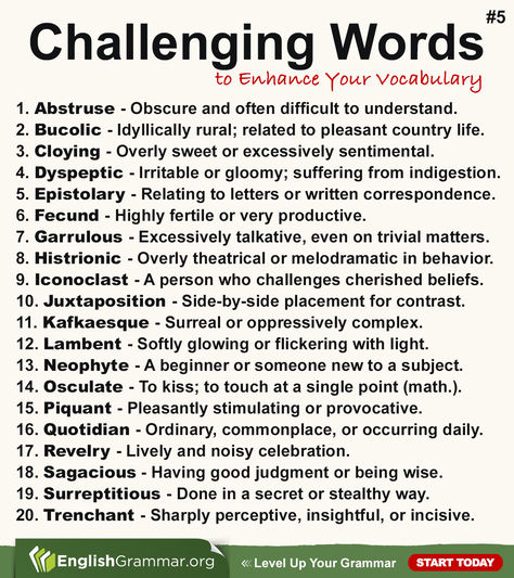 Difficult words and their meaning. #classroom #English #vocabulary #IELTS Difficult English Words, Vocabulary Ielts, Classroom English, Difficult Words, Simple English Sentences, Ielts Vocabulary, Business Writing Skills, Grammar Nerd, Adjective Worksheet