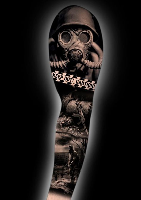 Full sleeve tattoo , Full sleeve tattoo ideas , Full sleeve tattoo design , full sleeve tattoo design , nuclear tattoo design Nuclear Tattoo Design, Apocalypse Tattoo Sleeve, Post Apocalyptic Tattoo, Tattoo Ideas Full Sleeve, Nuclear Tattoo, Tattoo Ideas Japanese, Struggle Tattoo, Tattoo Designs Leg, Medical Tattoos