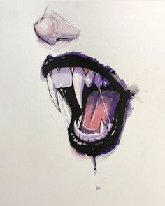 Teeth Illustration, Teeth Drawing, Vampire Tattoo, Vampire Drawings, Gothic Drawings, Mouth Drawing, Tattoo Flash Sheet, Drawing Examples, Vampire Art