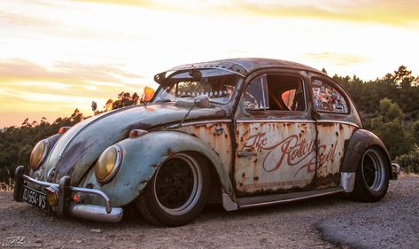 Volkswagen Modified, Vw Rat Rod, Volkswagen Beetle Vintage, Rat Rod Cars, Vw Ideas, Rat Look, Vw Sedan, Vw Classic, Fiat Cars