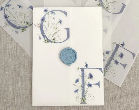 Custom vellum jacket for invitation, wedding initials, wedding invitation, custom vellum, floral vellum, vellum wrap, vellum jacket for 5x7 Initials Wedding Invitation, Floral Vellum, Vellum Jacket, Vellum Wrap, Boda Ideas, Wedding Initials, Invitation Wedding, Houston Texas, Wedding Invitation