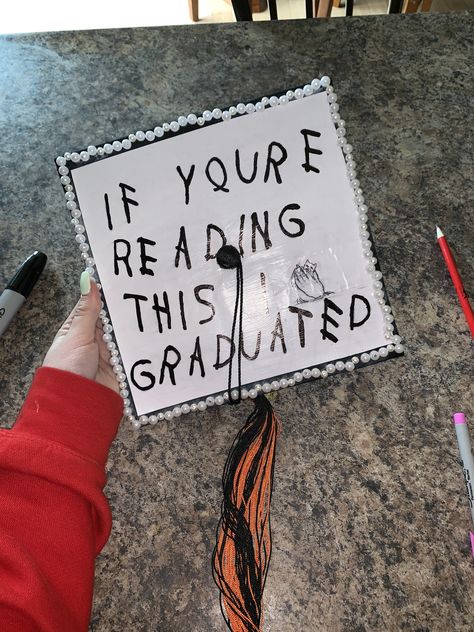 Drake Graduation Cap Ideas, Rap Graduation Cap Ideas, Cap Decoration Graduation Black, J Cole Grad Cap, Simple Graduation Cap Designs, Album Cover Grad Cap, Grad Cap Inspo Sza, Jcole Quote Grad Cap, Song Lyric Grad Caps