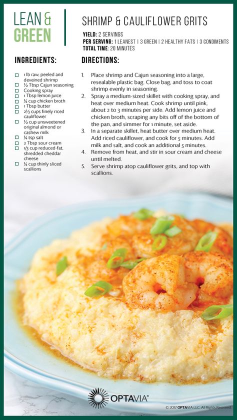 Green Shrimp, Optavia Lean And Green Recipes, Medifast Recipes, Optavia Lean And Green, Lean Protein Meals, Lean And Green, Lean Meals, Green Recipes, Lean And Green Meals