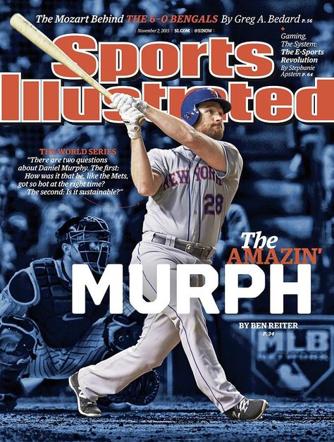 Daniel Murphy Photograph - The Amazin Murph 2015 World Series Preview Issue Sports Illustrated Cover by Sports Illustrated Emotional Storytelling, Sports Illustrated Cover, Lets Go Mets, Winning Photography, Sports Illustrated Covers, Mets Baseball, Illustrated Magazine, Award Winning Photography, Ny Mets