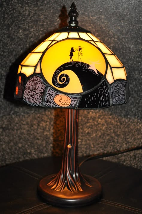 nightmare before christmas | Disney Pixar Fanatics: Nightmare Before Christmas Tiffany Lamp Nightmare Before Christmas Lamp, Nightmare Before Christmas Decorations, Christmas Lamp, Tiffany Lamp, Stained Glass Lamps, Theme Halloween, Tiffany Lamps, Disney Home, Gothic House