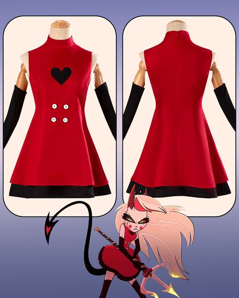 Search ID "MW12018" on magicwardrobes.com 
🔥Include: Dress*1, Sleeves*2, Stockings*2🔥 
Sources: Hazbin Hotel-2
Character: Charlie Morningstar
Characters Gender: Female
Materials: Polyester, Lining, Milk Silk, Etc. Hazbin Hotel Costume, Female Cosplay Ideas, Hazbin Hotel Cosplay, Closet Cosplay, Hell's Paradise, Costumes For Halloween, Cosplay Inspo, Hazbin Hotel Charlie, Anime Costumes