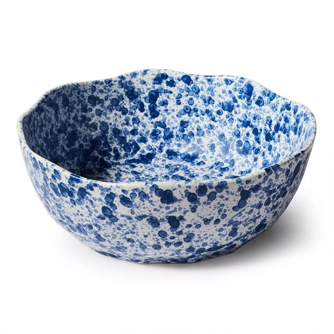 Sur La Table Blue Splatter Serving Bowl | Sur La Table Casper Mattress, Kitchen Breakfast Nooks, Holiday Wishlist, Blue Dinnerware, China Bowl, Wishlist 2024, Fluffy Towels, Buy List, Set Cover