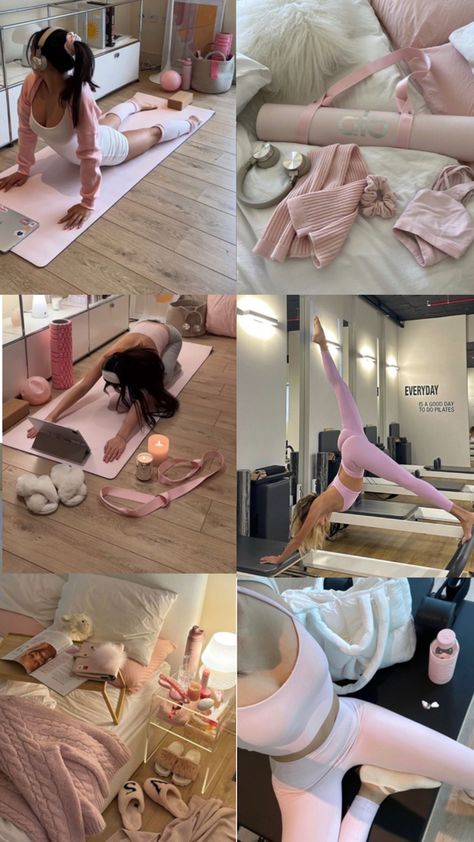 Pilates aesthetics White Pilates Aesthetic, Reformer Pilates Class Aesthetic, Morning Pilates Aesthetic, Fitness Aesthetic Pilates, At Home Pilates Aesthetic, Pilates Inspo Aesthetic, Vision Board Pilates Aesthetic, Pilates Aesthetic Ig Story, Pilates At Home Aesthetic