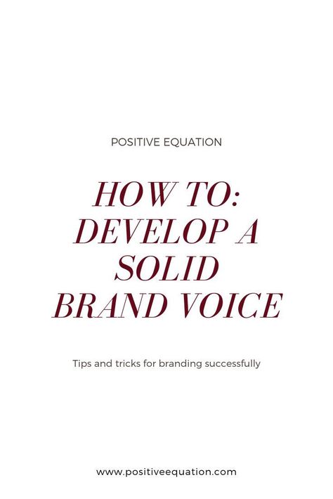 Snag these tips and tricks for branding your company successfully - all about how to develop a solid brand voice. | #BrandingTips #MarketingTips #SmallBusiness #BusinessTips Blogger Branding, Blog Layout Design, Coaching Website, Startup Branding, Brand Messaging, Brand Positioning, Brand Message, Business 101, Learn Business