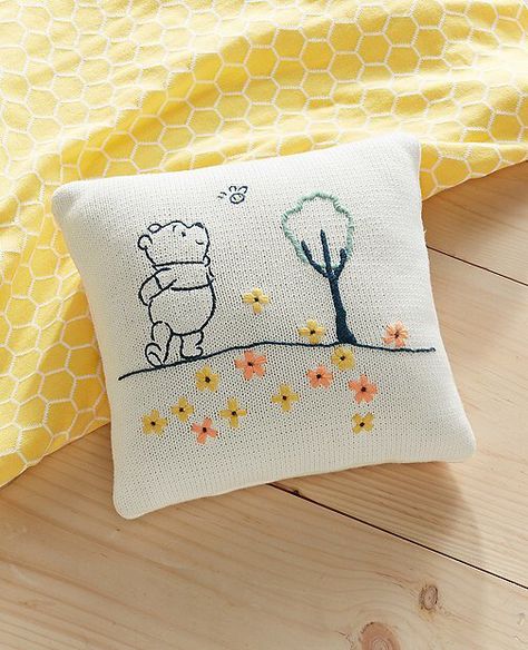 Disney Baby Winnie The Pooh Cuddle Pillow Pooh Pillow, Casa Disney, Winnie The Pooh Nursery, Cuddle Pillow, Crochet Baby Girl, Baby Sleep Problems, Knit Pillow, Pooh Bear