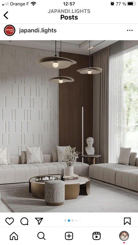 Modern Minimal Interior Design, Modern Majlis, Neutral Modern Living Room, Modern Minimal Interior, Arabic Interior Design, Living Room Lighting Design, Neutral Interior Design, Interior Design Living Room Modern, Luxury Sofa Living Room