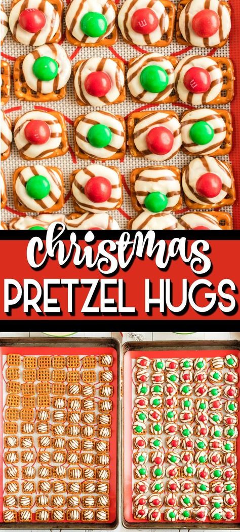 Christmas Hugs Pretzels, Christmas Dessert Pretzel, Pretzel Mm Hugs, Reindeer Noses Candy, Hershey Kisses On Pretzels, Pretzels With Hugs And M&ms, Pretzel Peppermint Kisses And M&ms, Christmas Pretzel Hershey Kiss, Hershey Kisses Christmas Ideas