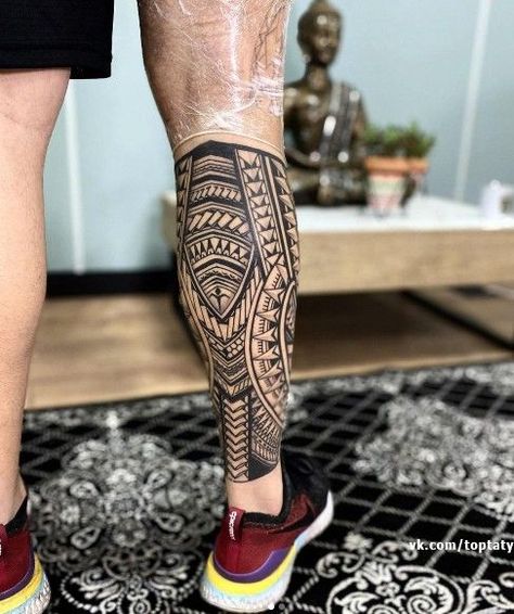 Maori Leg Sleeve Tattoo, Maori Calf Tattoo Men, Leg Polynesian Tattoo For Men, Leg Maori Tattoo Men, Leg Armor Tattoo, Polynesian Tattoo Designs Leg, Maori Tattoo Designs Leg, Maori Leg Tattoo, Legs Tattoo Men