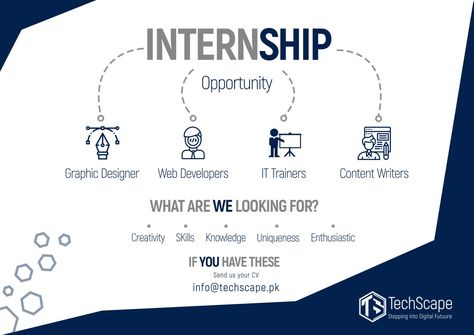 Social media ad design for Internship opportunity. Internship Poster Design Ideas, Internship Poster, Announcement Design, Ads Creative Advertising Ideas, Internship Program, Training Academy, Creative Ads, Ads Creative, Online Education