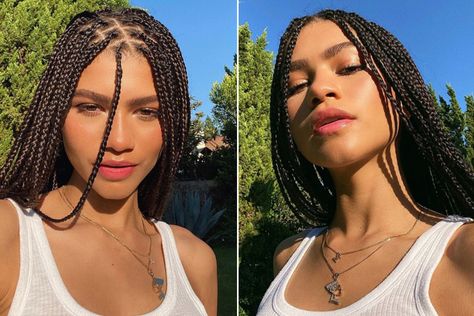 Zendaya Braids, Shake It Up, Zendaya Hair, Cute Box Braids, Jumbo Box Braids, Colored Braids, Cute Box Braids Hairstyles, Hair Damage, Small Braids