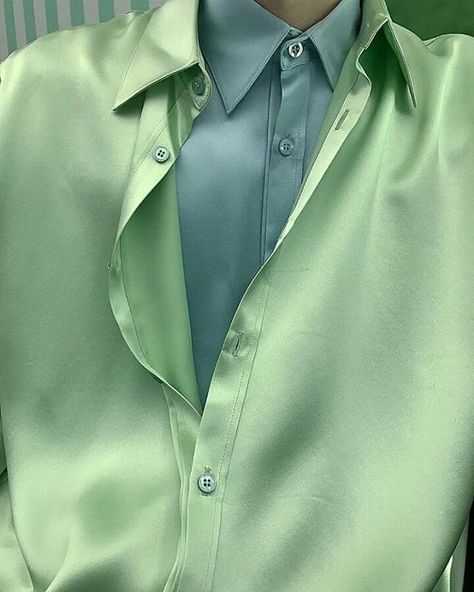 Anouki Areshidze, Mint Aesthetic, Mint Green Aesthetic, Rose Shirts, Pastel Green, Green Aesthetic, Pretty Colours, Pistachio, Shades Of Green