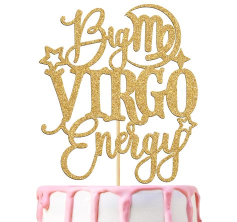 PRICES MAY VARY. 【Special design】: Apply to celebrate Virgo theme Birthday/Baby Shower Party Decorations Supplies. 【High quality】: Made of premium card-stock. Thick glittery card-stock makes our cake toppers more durable and long lasting. It is sturdy and will not fall on the food. 【Easy to Use】:The product has been assembled and can be used directly on the cake. It is protected by cardboard and can effectively prevent the product from being damaged. 【Real Safe】: The part in contact with the cak Happy Birthday Virgo, Big Virgo Energy, Birthday Virgo, September Virgo, Virgo Energy, Virgo Season, Food Easy, Decorator Icing, Theme Birthday Party