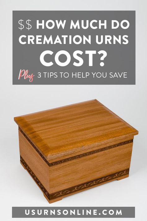 How much do most cremation urns cost? What are some ways to save money on buying an urn for ashes? Learn more about what to expect when shopping for cremation urns, plus some helpful tips on how to save on your funeral expenses while still getting the memorial urn that you want - one that will truly honor your loved one. #cremationurns #urnsforashes #ashesurns #memorialurns #funeralexpenses #funeralcosts #cremation Urn Boxes For Ashes, Urns For Ashes Display At Home, Life Binder Printables, Companion Urns, Pet Cremation Urns, Binder Printables, Cremated Remains, Wood Urn, Urns For Ashes